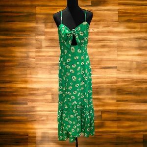 FOREST GREEN | Vix Paula Hermanny Petals Teresa Dress ‎ size medium